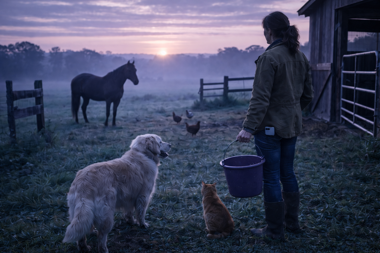 LunyPaws sunrise farm hero image